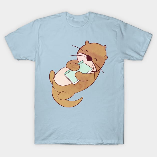 OTTER READS T-Shirt by Catarinabookdesigns